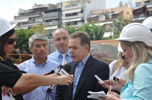 METRO THESSALONIKIS – Visit of Mr. Ioannis Economidis, Secretary General of Public Works of the Ministry of Infrastructures Transport and Networks in the worksite areas of Thessaloniki Metro