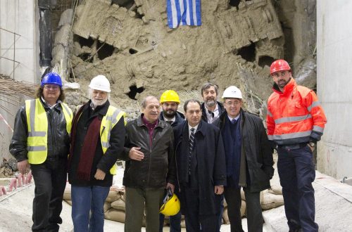 ΜΕΤΡΟ ΘΕΣΣΑΛΟΝΙΚΗΣ: Άφιξη του Μηχανήματος Διάνοιξης Σηράγγων (ΤΒΜ) στο Σταθμό «Καλαμαριά», παρουσία του Υπουργού Υποδομών και Μεταφορών, κ. Χρήστου Σπίρτζη