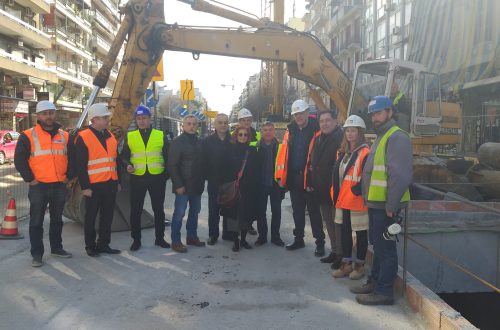Ξενάγηση εκπροσώπων του Εμπορικού Συλλόγου Θεσσαλονίκης σε εργοτάξια του Μέτρο