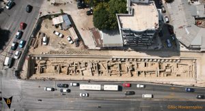 DIMOKRATIAS Station - View of the excavation area to the south