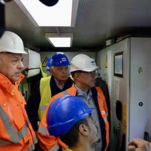 Επίσκεψη της πολιτικής ηγεσίας του Υπουργείου Υποδομών και Μεταφορών σε εργοτάξια κατασκευής της Γραμμής 4 του Μετρό της Αθήνας