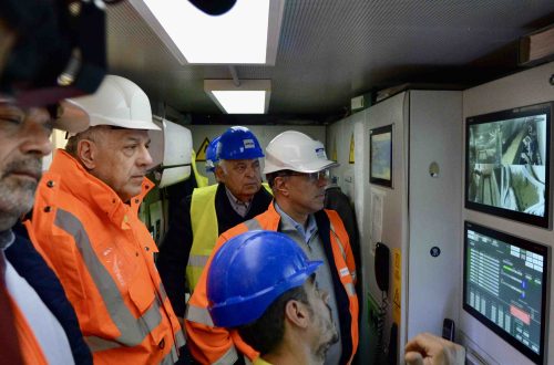Επίσκεψη της πολιτικής ηγεσίας του Υπουργείου Υποδομών και Μεταφορών σε εργοτάξια κατασκευής της Γραμμής 4 του Μετρό της Αθήνας